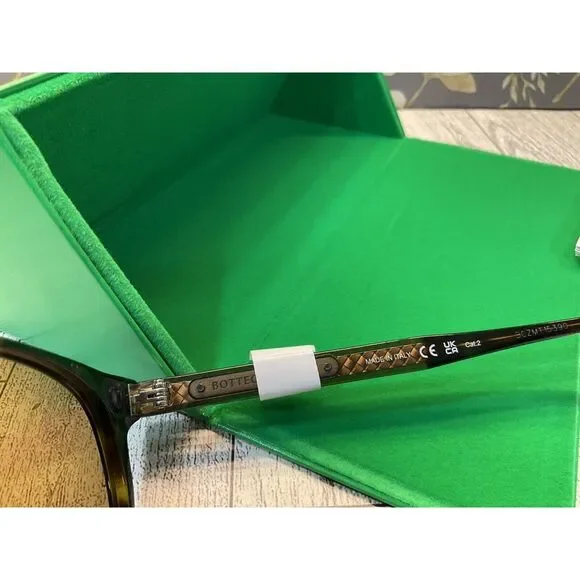 Brand New Authentic Bottega Veneta Sunglasses Black Frame With Box BV0128S